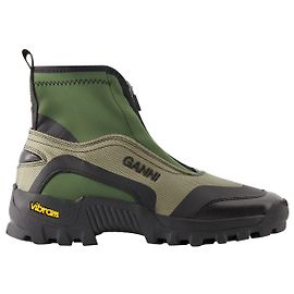 Hohe Performance-Sneaker – Ganni – Polyester – Khaki Grün Khaki