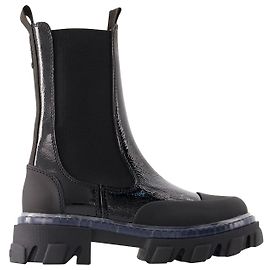 Botines Chelsea - Ganni - Piel - Negro Negro