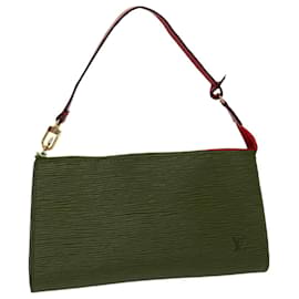 Louis Vuitton-LOUIS VUITTON Epi Pochette Accessoires Pouch Red M52987 LV Auth 48586-Red
