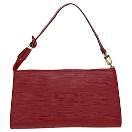 Louis Vuitton-LOUIS VUITTON Epi Pochette Accessoires Pouch Red M52987 LV Auth 48586-Red