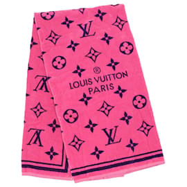 Louis Vuitton-LOUIS VUITTON Monogram Beach Doradoban Towel Pink Purple M78644 LV Auth ar9853-Pink,Purple