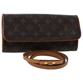 Louis Vuitton-LOUIS VUITTON Monogram Pochette Twin GM Shoulder Bag M51852 LV Auth am4727-Monogram