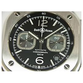 Bell & Ross-BELL & ROSS BR05 Chrono noir Acier BR05C-BLC-ST Produits authentiques Hommes-Argenté