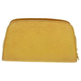 Louis Vuitton-LOUIS VUITTON Custodia Epi Dauphine PM gialla M48449 LV Aut 48515-Giallo