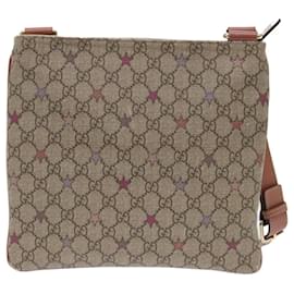 Gucci-GUCCI GG Canvas Shoulder Bag PVC Leather Beige Pink 295257 Auth ki3160-Pink,Beige