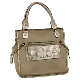 Chloé-Chloe Harley Shoulder Bag Canvas Leather Beige 01-10-51-5811 auth 48353-Beige