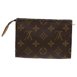 Louis Vuitton-Toilette Poche Louis Vuitton Monogram 15 Bolsa M47546 LV Auth 48540-Monograma