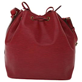 Louis Vuitton-LOUIS VUITTON Epi Petit Noe Shoulder Bag Red M44107 LV Auth 48579-Red