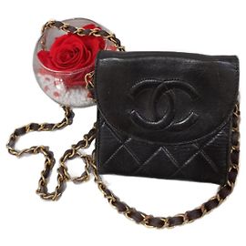 Pochette Vintage Chanel anni 70 originale Nero