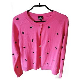 Kurze bestickte Weste, Baumwolle und Wolle/ Paul Smith Pink