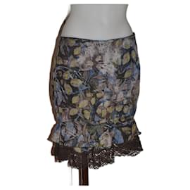 Saia estampada Pennyblack de seda e algodão Multicor