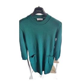 Robe Yves Saint Laurent en laine vert olive Vert olive