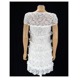 Diane Von Furstenberg-DVF crochet lace dress “Arcelia”.-White
