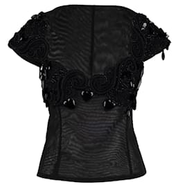 Autre Marque-Collection Privée Embellished Top-Black