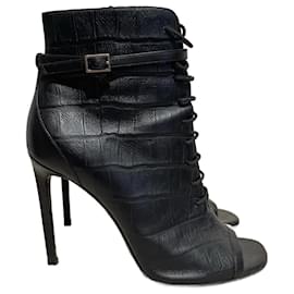 Saint Laurent-SAINT LAURENT  Ankle boots T.EU 40 Leather-Black