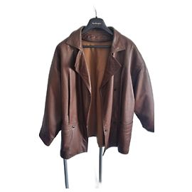 Mac Douglas ABRIGO MC DOUGLAS 100% cuir Marrón oscuro