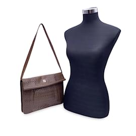 Fendi-Sac à bandoulière convertible en cuir tressé marron vintage-Marron