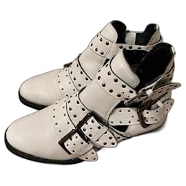 Topshop-botas de tornozelo-Branco