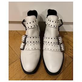 Topshop-botas de tornozelo-Branco