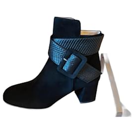 Autre Marque-Magnificent Italian ankle boots with round toe "Eliza Di Venezia"-Black
