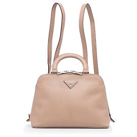 Prada Brown Saffiano Lux Promenade Backpack Brown Flesh