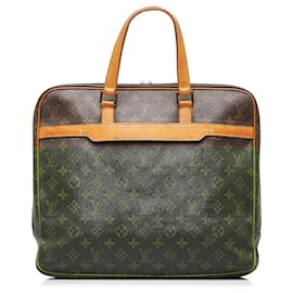 Louis Vuitton-Louis Vuitton Brown Monogram Porte-Documents Pegase-Brown