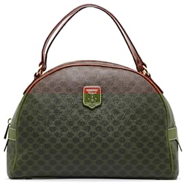 Céline-Celine Brown Macadam Handbag-Brown