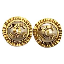 Chanel-*** CHANEL  coco mark earrings-Golden