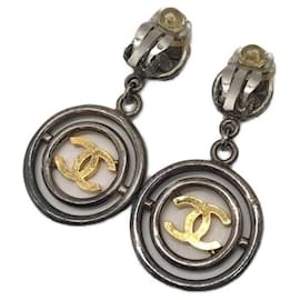 Chanel-*** CHANEL  Cocomark Clover Swing Earrings-Other