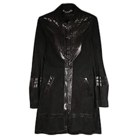 Gucci-Incroyable veste de défilé Gucci Tom Ford avec Python-Noir