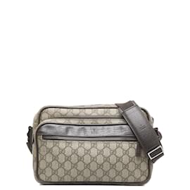 Gucci-GG Supreme Crossbody Bag 114531-Beige