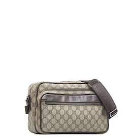 Gucci-GG Supreme Crossbody Bag 114531-Bege
