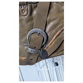 Dior-Dior gaucho bag-Brown,Silvery,Khaki
