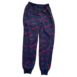 Versace Pantaloni, ghette Blu scuro