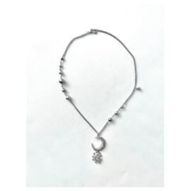 Chanel-CHANEL moon necklace-Silvery