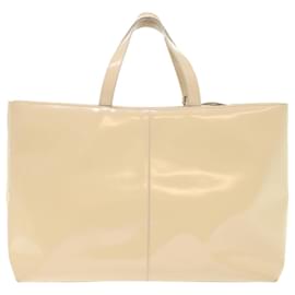 Gucci-GUCCI Hand Bag Patent leather 2way Beige 002-2113-0476 Auth ar9776-Beige