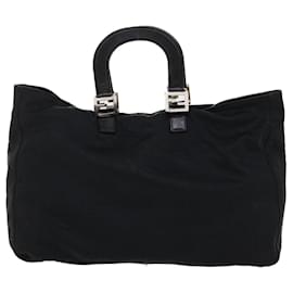 Fendi-FENDI Shoulder Bag Nylon Black Auth fm2468-Black