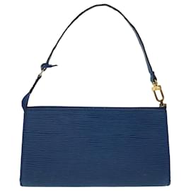 Louis Vuitton-LOUIS VUITTON Epi Pochette Accessoires Accessory Pouch Blue M52985 Auth ar9708b-Blue