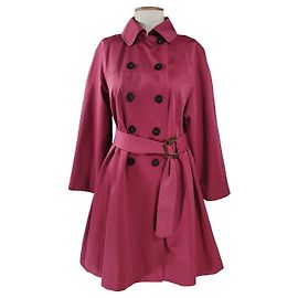Trench Coat Kenzo Rosa de Algodão Rosa Fuschia