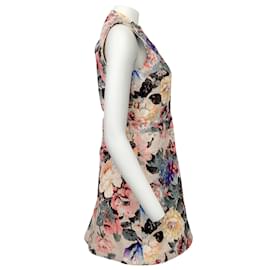 Louis Vuitton-Robe sans manches en denim de coton multi-fleurs Louis Vuitton-Multicolore