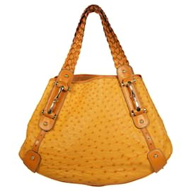 Gucci-Amazing Gucci Pelham Ostrich bag-Camel