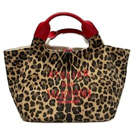 Valentino Garavani-****VALENTINO GARAVANI Atelier Beige Leopardenmuster-Handtasche-Beige