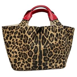 Valentino Garavani-****VALENTINO GARAVANI Atelier Beige Leopard Print Handbag-Beige