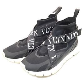 ****VALENTINO GARAVANI Sneakers alte con nastro nero Nero