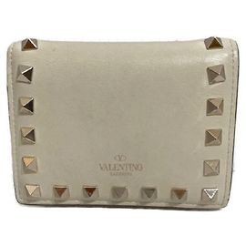****VALENTINO GARAVANI White Rockstud Bifold Wallet White