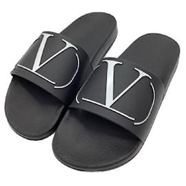 Valentino Garavani-****Sandales noires à logo VALENTINO GARAVANI-Noir