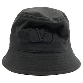 ****Cappello da pescatore con logo ricamato VALENTINO GARAVANI Nero