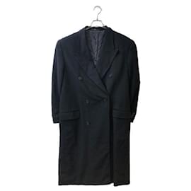 Valentino Garavani-****VALENTINO GARAVANI Cashmere Long lined Breasted Coat-Black