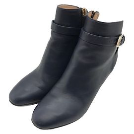 ****VALENTINO GARAVANI Navy Side Zip Boots Navy blue