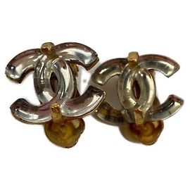 ***Boucles d'oreilles CHANEL marque coco Doré